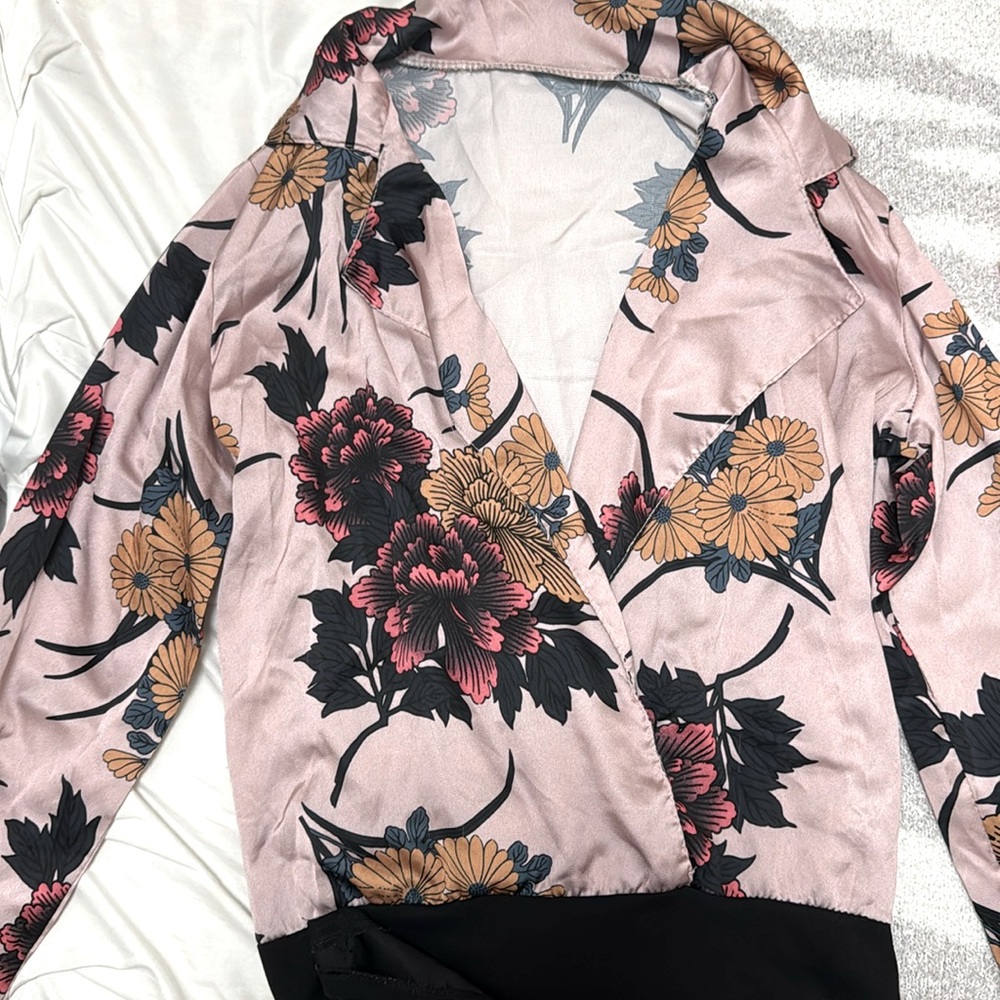 Silk long sleeve bodysuit